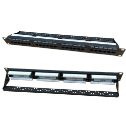 Patch panel 24port 1U 19 Cat6 UTP/str. nosać