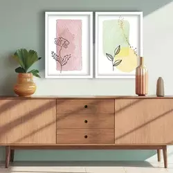 Wallity Dekorativne uramljene slike, 38x53cm, 2 komada, Šarene