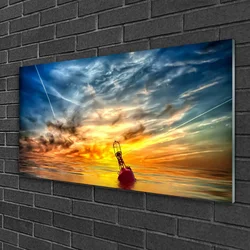 tulup.si Slika na steklu Abstrakcija graphics 100x50 cm 4 obešalnika