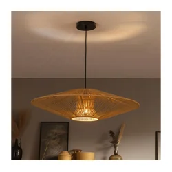 Brilagi - Luster na sajli CERIA BOHO 1xE27/40W/230V prečnik 70 cm crna/braon