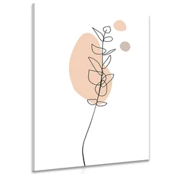 Slika minimalistični list na belem ozadju No3 - 40x60