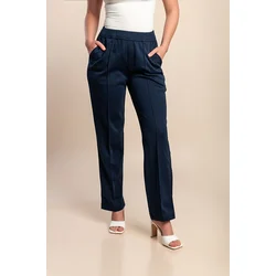 Plus size hlače, temno modre