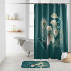 Zavesa za tuš 180x200 cm Ginkoblue – douceur dintérieur