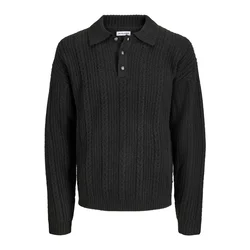 JACK & JONES Pulover JJGAVIN črna