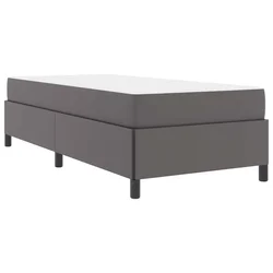 Vidaxl Konstrukcija postelje z vzmetnico Siva 80 x 200 cm blago