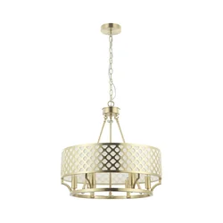 Open Design OR84382 - Luster na lancu VERNO 6xE14/12W/230V mesing