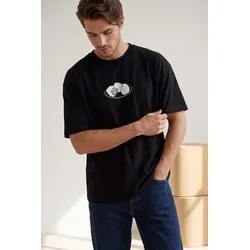 Trendyol Muška majica Tmnss26Ts00052, Crna