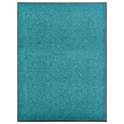 Vidaxl Pralni predpražnik cyan moder 90x120 cm