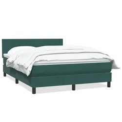 Vidaxl Box spring postelja z vzmetnico temno zelena 160x220 cm žamet