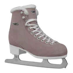 KLIZALJKE ROCES SUEDE ECO-FUR pink white