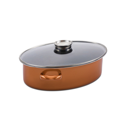 DELIMANO pekač COPPERLUX OVAL ROASTER + GLA