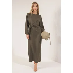 Trendyol Modest Ženska haljina Tctss25Eb00129, Kaki