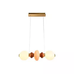 LED luster na sajli FLORES LED/15W/230V zlatna/narandžasta/smeđa