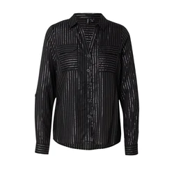 VERO MODA Bluza VMBUMPY črna/srebrna