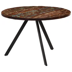 Vidaxl Jedilna miza 110x75 cm predelan trden les