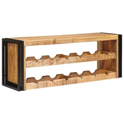 Stalak za vino Smeđa 100 x 45 x 33 cm Čvrsto Grubo Drvo Manga