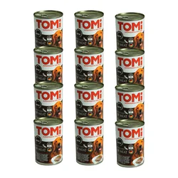 TOMI Vlažna hrana za pse u konzervi, 5 vrsta mesa, 1200g, 12kom