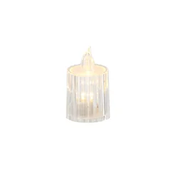 LED sveča 3,5x6,5cm transparentna 80972