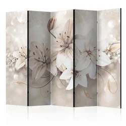 artgeist Paravan Diamond Lilies I, 5-Delni, Enostranski