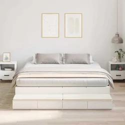 Krevet s ladicama s ladicama Bijelo 180 cm Konstruirano drvo