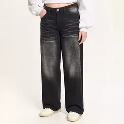 Cropp - Baggy farmerke ispranog izgleda - CRNO