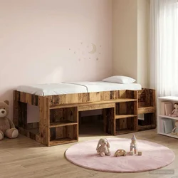 Krevet za djecu s ladicama Staro drvo 80 x 200 cm