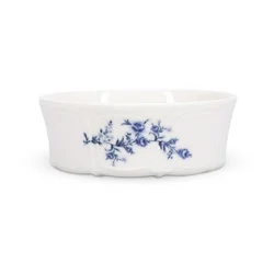 Bela/modra porcelanasta skledica 410 ml Retro – BonBistro