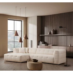 Atelier del Sofa Cady Left Ugaona garnitura, 3 Sedišta, Bež