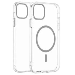 Transparent Color Ring MagSafe maska za iPhone 15 Plus – Siva