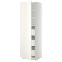 METOD / MAXIMERA Visoki element s fiokama, bela/Veddinge bela, 60x60x200 cm