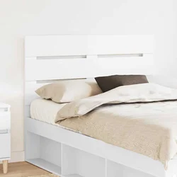 vidaXL Vzglavje z vzglavjem Bela 120 cm Konstruiran les