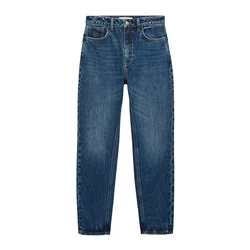 MANGO Kavbojke moder denim