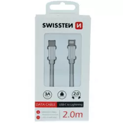 SWISSTEN USB-C Data Cable na Lightning 2m (Siva)