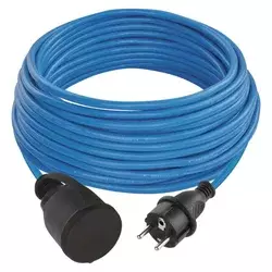 Weatherproof podaljševalni kabel 20 m/1 vtičnica/modra/PVC/230 V/1,5 mm2