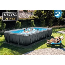 Intex Ultra XTR Rectangular Frame bazen sa čeličnom konstrukcijom i peščanom pumpom – 7.32m x 3.66m x 1.32m