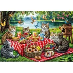 Alipson Puzzle - Puzzle Mačji piknik - 1 000 kosov