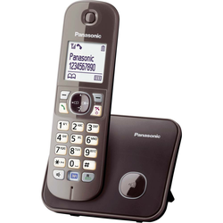 Panasonic Brezžični analogni telefon Panasonic KX-TG6811 slušalka za prostoročno telefoniranje, kavne barve