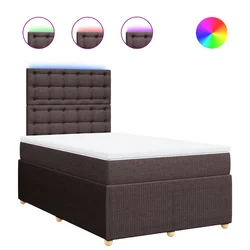 vidaXL vidaXL Box spring postelja z vzmetnico temno rjava 120x190 cm blago, (21307415)