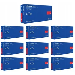 MERCATOR MEDICAL Nitrilne rokavice 100 kosov Nitrylex Basic temno modre 9-L - 10 kompletov.