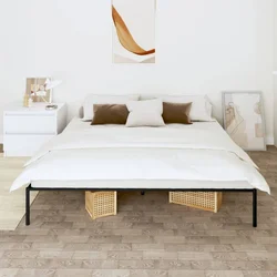 Metalni okvir za krevet crni 183x213 cm