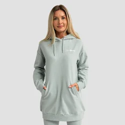 GymBeam Ženska dukserica Limitless Longline Eucalypt