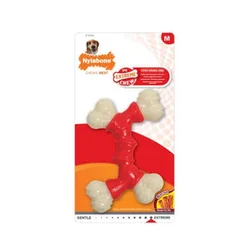 Nylabone EC Igračka za žvakanje dupla kost, Ukus slanine, M