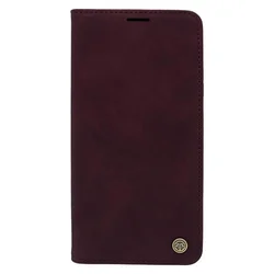 Maska za telefon LEATHER RETRO FLIP za Iphone 13 Pro Max, Bordo