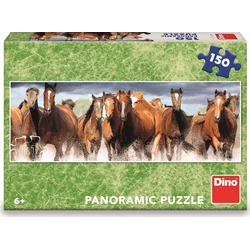 Dino Puzzle Konji v vodi Panoramski 150 kosov