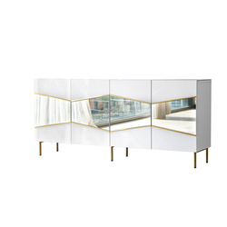 HANAH HOME Komoda Nice White Gold