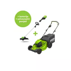 Greenworks Kosilica ACCU SET GD60LM51HP + Trimer