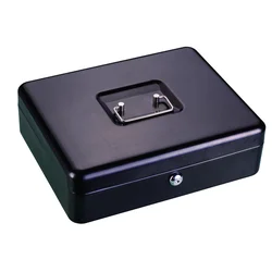 Metalna kutija za novac na ključ 30x23.5x8.5cm crna SafeX