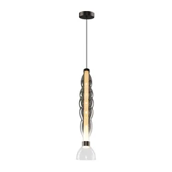 LED luster na sajli LUCCO LED/18W/230V, prečnik 15 cm, u zadimljenoj boji