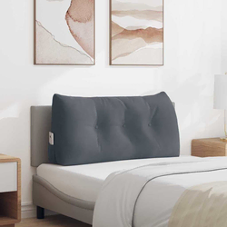 Jastuk za leđa Tamno siva 100 x 24 x 50 cm Baršun