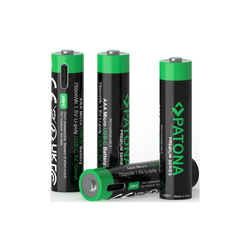 PATONA - komplet od 4 baterije AAA/LR03 litijum-polimer 500 mAh 1,5 V sa USB-C punjenjem